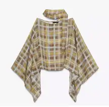 Zara Plaid Cape Top 