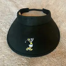 Daisy Duck Vintage 90's Golf Visor Kate Lord  Black One Size