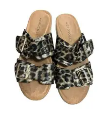 Aerosoles Animal Print Sandals with Buckles Size 7.5