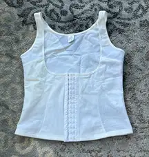 Vintage Mesh Corset Top White XL
