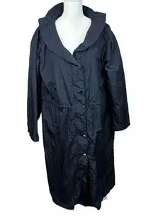 Opening Ceremony trench/rain jacket, size Large, long, nylon, buttons, weather