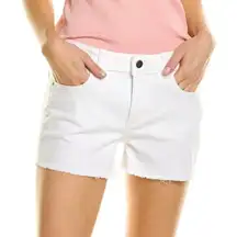 Anthropologie DL1961 Cecilia Classic Shorts In White‎ Raw Hem Size 27