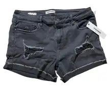 Vigoss Marley Cuff Shorts‎ Distressed Size 31 Mid-Rise Black Short