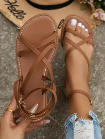 Brown Strappy Sandals