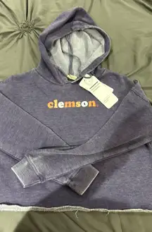 Clemson cropped soft hoodie