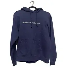 Unbranded I'm Pretty Cool But I Cry A Lot Blue Hoodie Size Medium