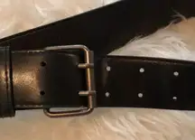 Target Brown belt two holed pleather 34