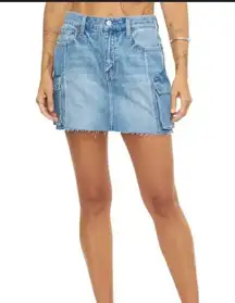 Pistola Light awash Cargo Mini Jean Skirt 26