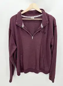 Victoria's Secret PINK Purple Quarter‎ Zip Pullover Women's Size Large L