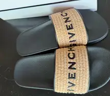 Givenchy Raffia Slide Sandals