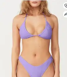 Zulu And Zephyr Signature Halter Bikini Top Adjustable Lavender Purple Size 4