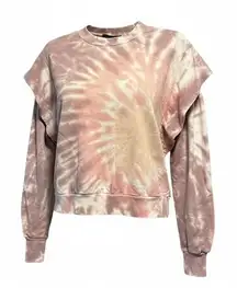 En Saison Ruthie Tie-Dye Sweatshirt Pink Cream Tie Dye Size Large L
