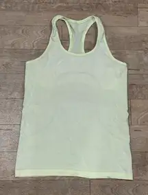 Lululemon Swiftly Tech Razorback Tank Top Neon Yellow Size 8