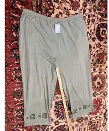 NEW BLUE FISH Womens Wide Leg Pants Hand Printed Wearable Art Organic Cotton