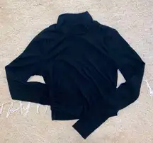 H&M Ribbed Mock Neck Long Sleeve Crop Top