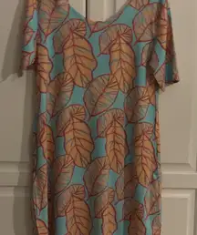 Anna Ocean NWT blue orange Dress small lightweight short‎ sleeve