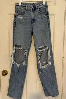 American eagle highest rise baggy straight jeans