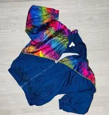 Vintage hodex fashion windbreaker style jacket zip front discoloration retro 90s