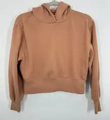 Abercrombie & Fitch Soft AF Collection Cropped Brown Hoodie Sweatshirt Pullover