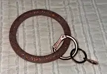 Venture Key Ring Gold Rush Cheetah Silicone Big O® Key Pink Sparkle