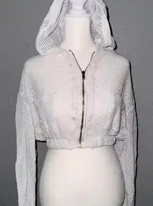 Free People Movement Size XS Fishnet Mesh Cropped White