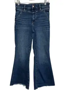 American Eagle Next Level Stretch Super High Rise Flare Jeans Size 6 Short