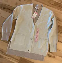 BB Dakota Sweater Cardigan Beige Tan Oversized Roomy Womens Small New