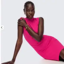 Reformation Alden Knit Sleeveless Dress in Corvette Hot Pink W2060 Plus Size 2X