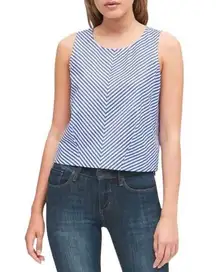 Banana Republic Stripe Poplin Cropped Shell Top Size SP