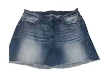 Judy Blue Mid Rise Side Slit Plus Size Cut off Shorts Blue Size 3XL
