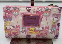Loungefly Sanrio Hello Kitty And Friends Pink Kawaii Zip Around Wallet