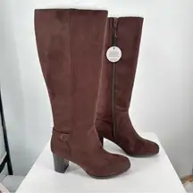 Giani Bernini Adonnys Memory Foam Knee High Dress Boots size 5.5 Chocolate Brown