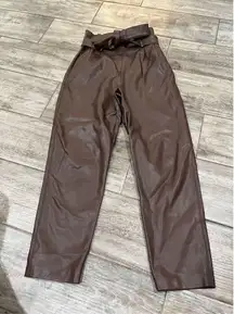 Amanda Uprichard Revolve High Rise Faux Leather Pants Size XS