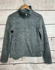 Kuhl Women's Ascendyr 1/4 Zip Pockets Soft Fleece Green Mottled‎ Sweater XS