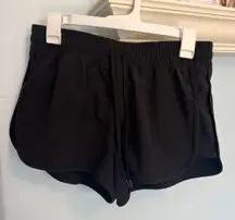 black athletic shorts