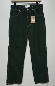 Reformation Womens Cowboy High Rise Straight Leg Jeans Emerald Green 28 Retro