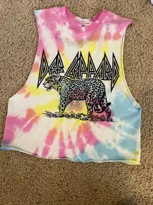 Def Leppard Tank Top, Dropped Arm Holes Small Medium