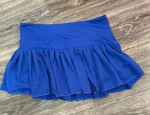 Gold Hinge Pleated Tennis Skirt Blue