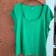 Old Navy Sweetheart Rib-Knit T-Shirt Reach for Clover Size XXL
