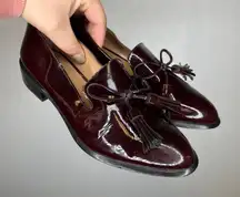 Banana Republic Burgundy Patent Leather Tassel Loafers Womens Size 7M