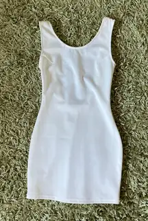 Scoop Back Embroidered Bodycon Dress