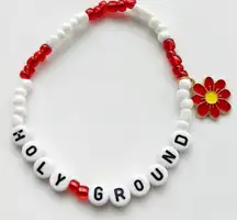 Taylor Swift Eras Tour Friendship Bracelet Holy Ground Red W/ Charm