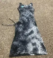 tie dye side cutout maxi sundress small NwT