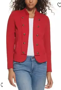 NWT Tommy Hilfiger Women's Military Band Jacket Red $109 S