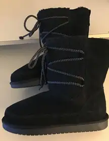 Kollaburra By Uggs women black suede Michon short boots US 6