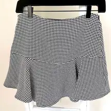 Fab’rik Women’s Houndstooth Skirt w Built in Shorts SZ Large