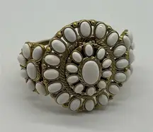Rachel Zoe White Stone Cuff Hidden Watch