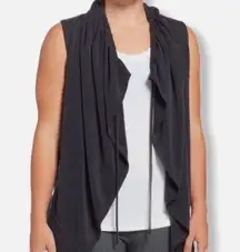 Calia by Carrie  Underwood Women's Medium Grey Draped Open Front Journey Vest