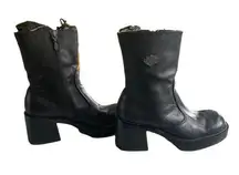 Harley-Davidson Women's Black Leather Boots - Size 6