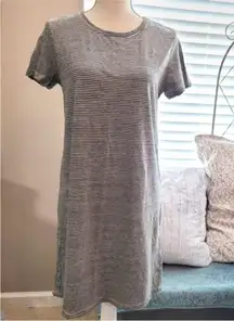 NWT  Beatnik Shift Dress Racer Stripe 3 Large Gray